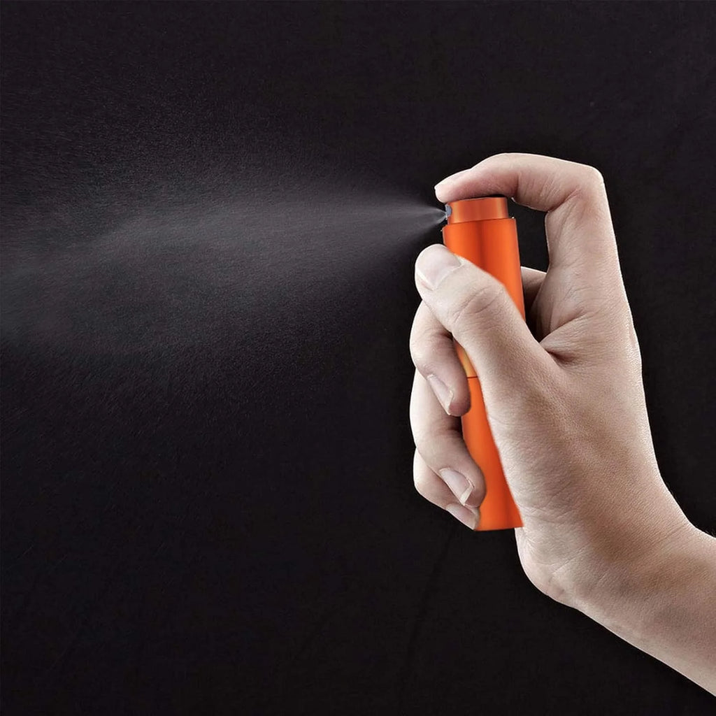 8ML Atomizer Perfume Spray Bottle for Travel (3 PCS) Empty Cologne Dispenser, Portable Sprayer (Cyan, Rose Red, Orange)