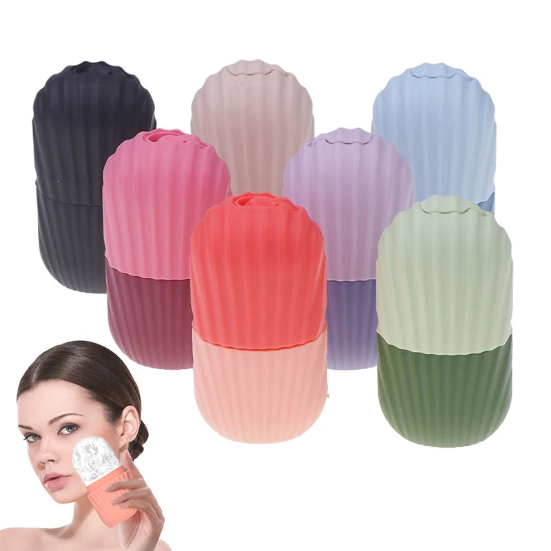 Reusable Ice Ball Face Roller Silicone Ice Mold Face Roller Skin Care Lifting Firming Face Skin Facial Skin Care Tools