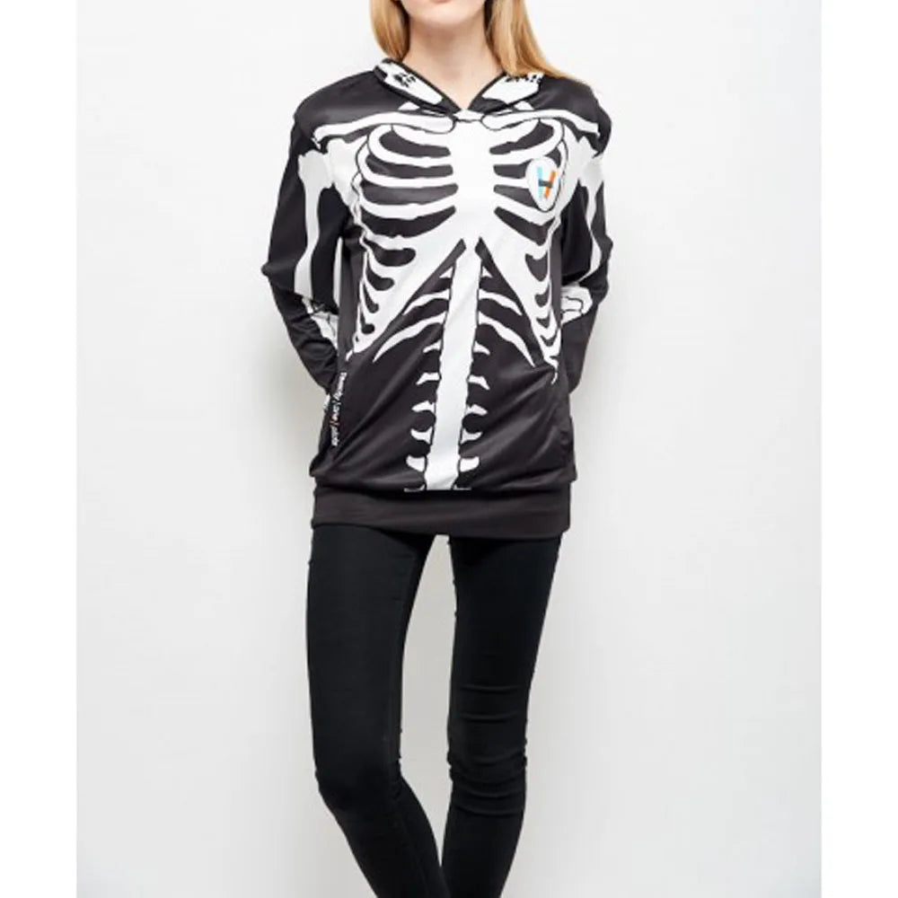 3D Skeleton Print Hoodie