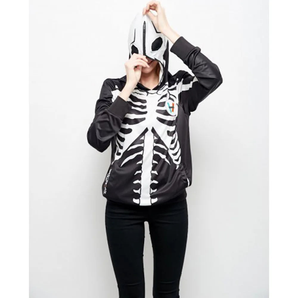 3D Skeleton Print Hoodie