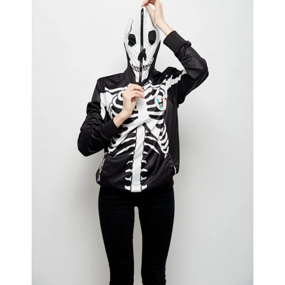 3D Skeleton Print Hoodie