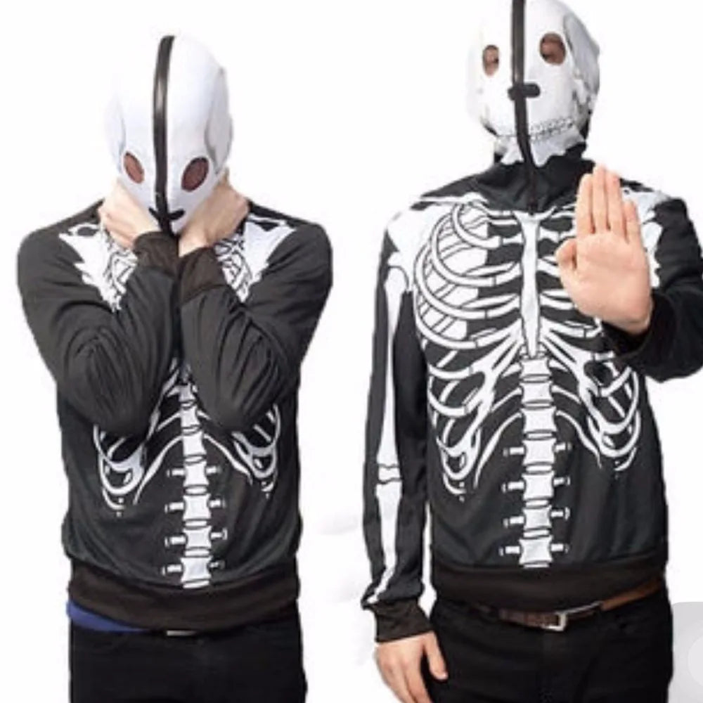 3D Skeleton Print Hoodie