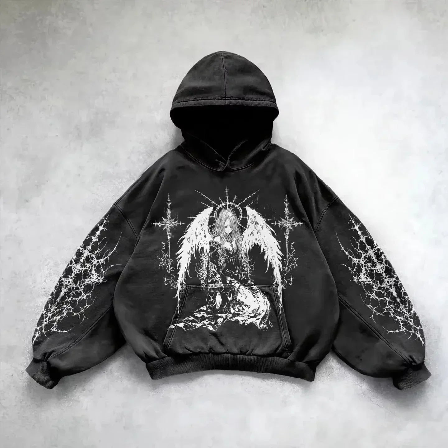 Gothic Graphic Oversized Hoodie