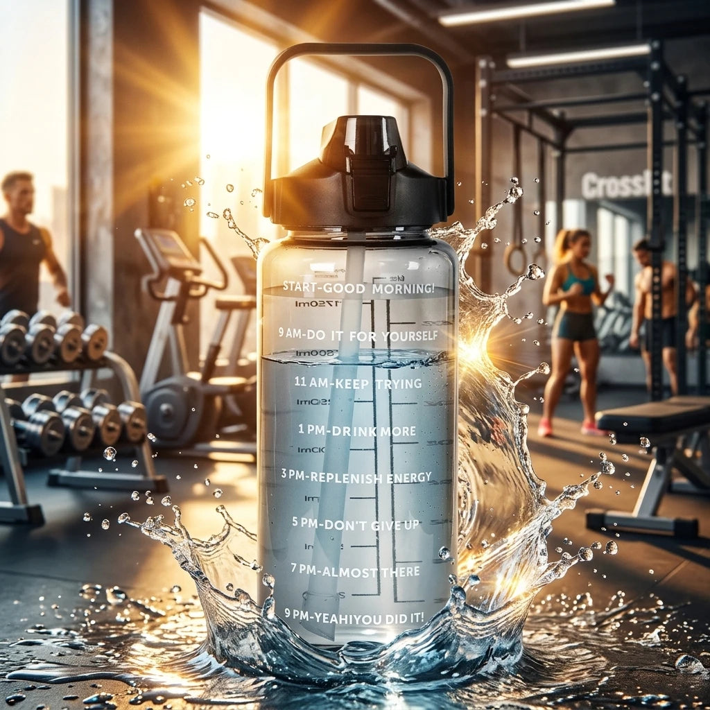 2L Motivational Water Bottle with Time Marker