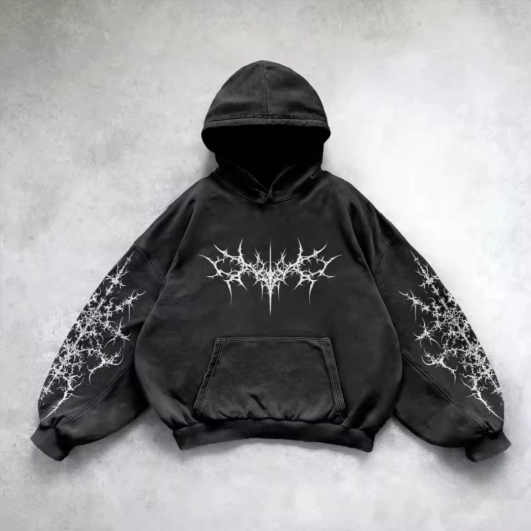 Gothic Graphic Oversized Hoodie