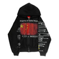 Grunge Graphic Zip-Up Hoodie