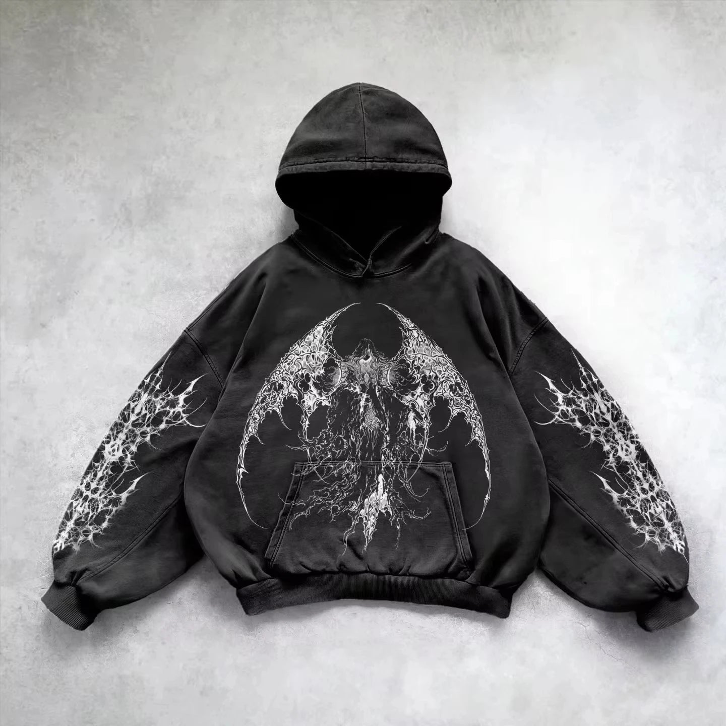 Gothic Graphic Oversized Hoodie