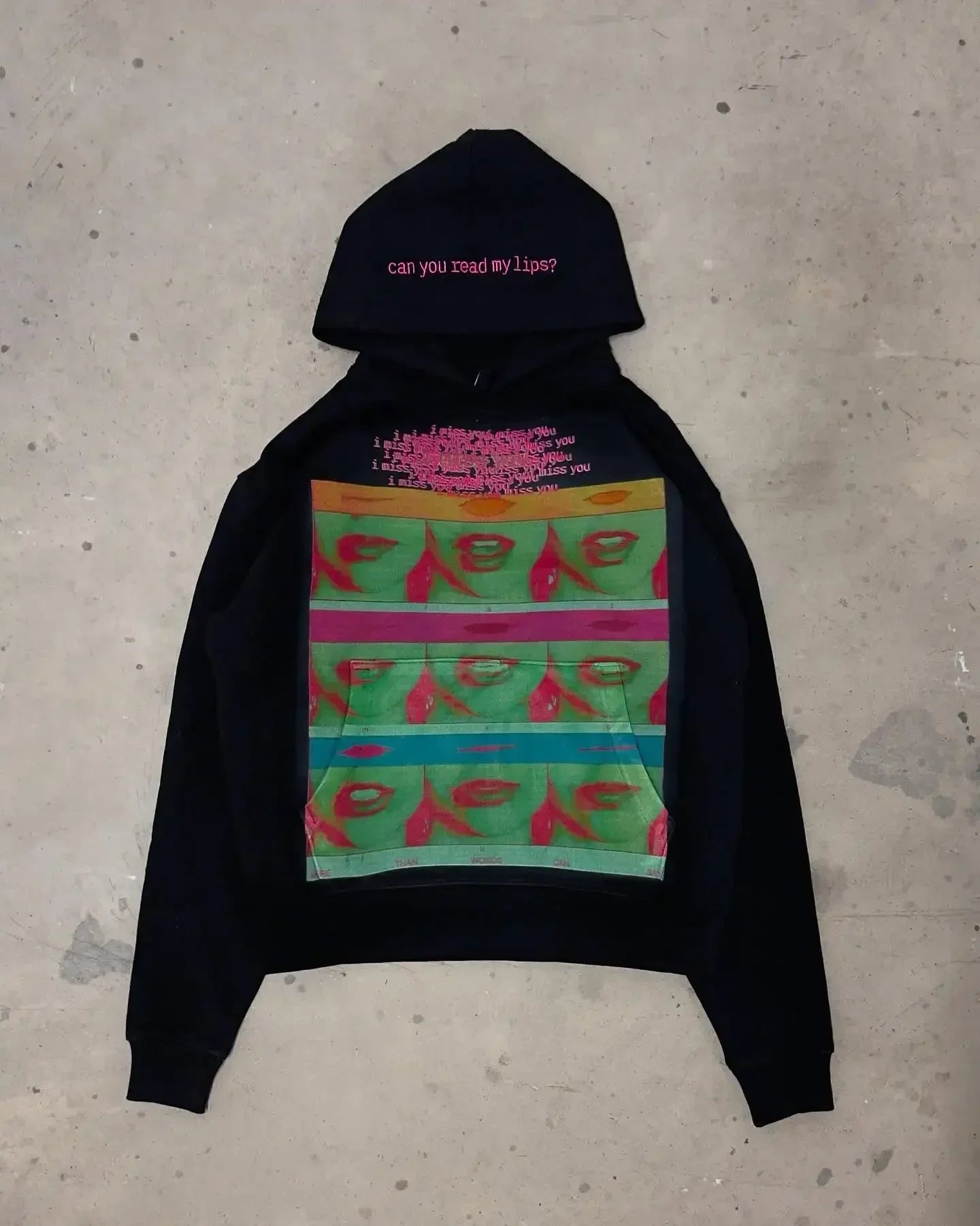 Grunge Graphic Zip-Up Hoodie