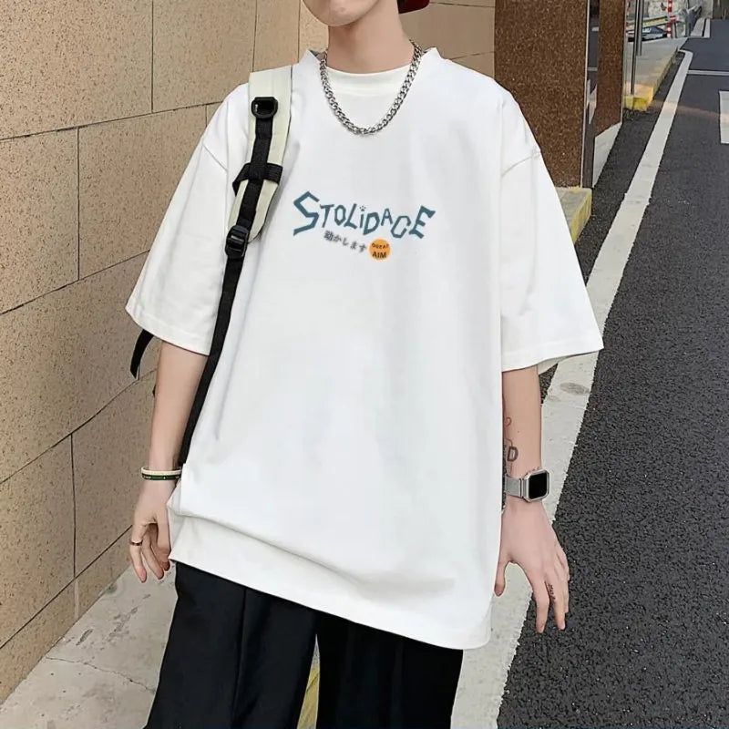 Oversized Rabbit Print Graphic Tee