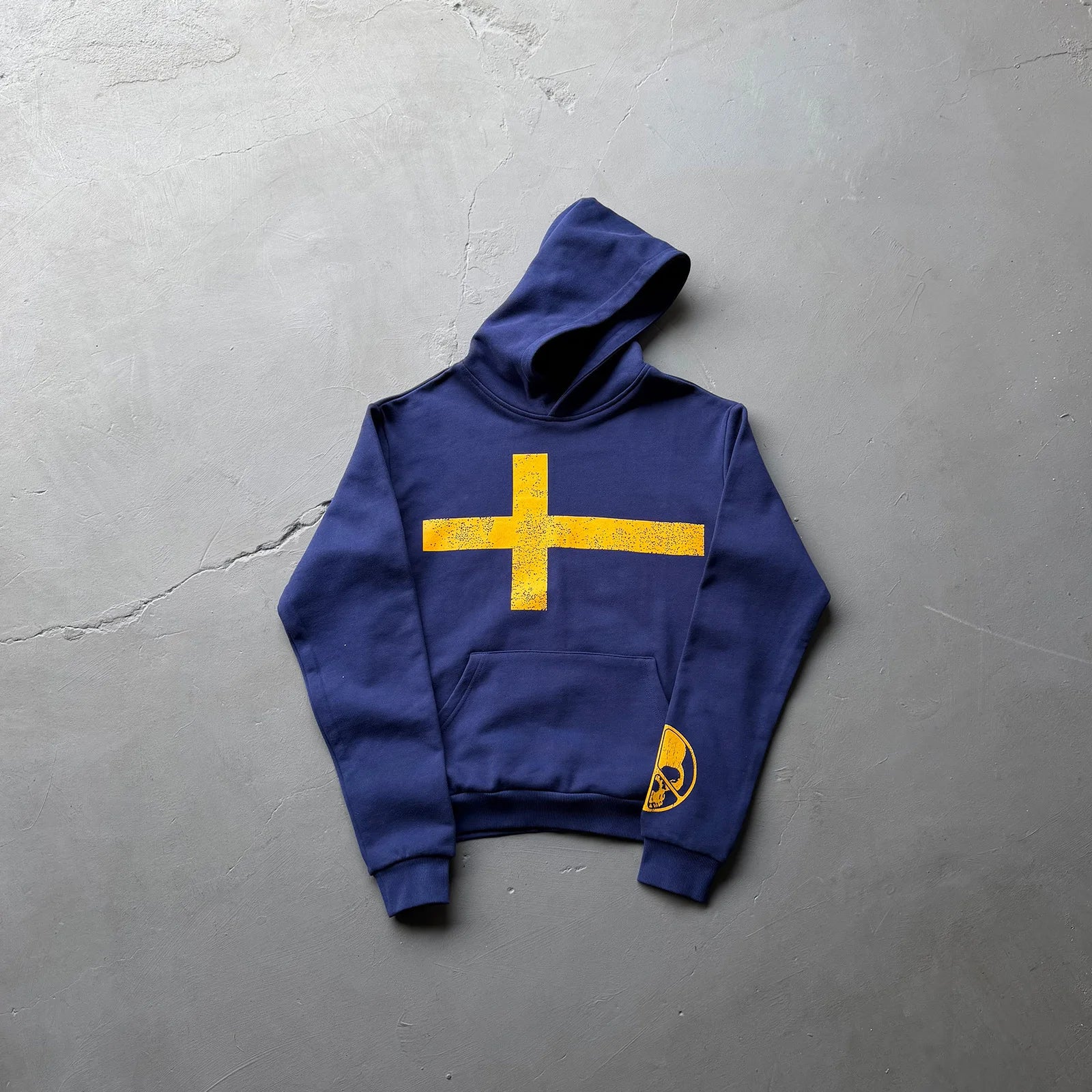 Grunge Graphic Zip-Up Hoodie