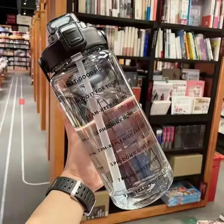 2L Motivational Water Bottle with Time Marker
