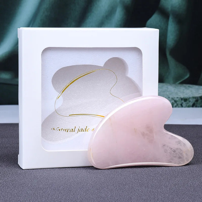 Rose Quartz Facial Roller & Gua Sha Set