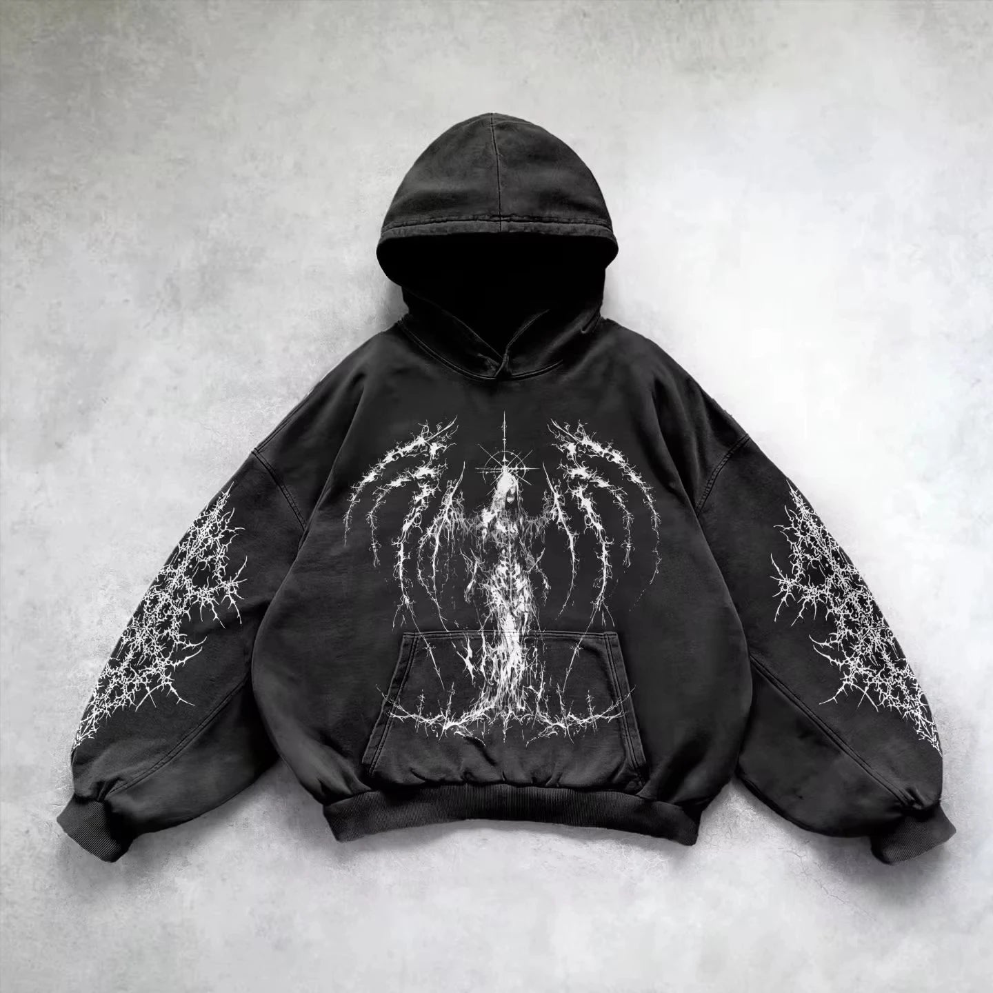 Gothic Graphic Oversized Hoodie