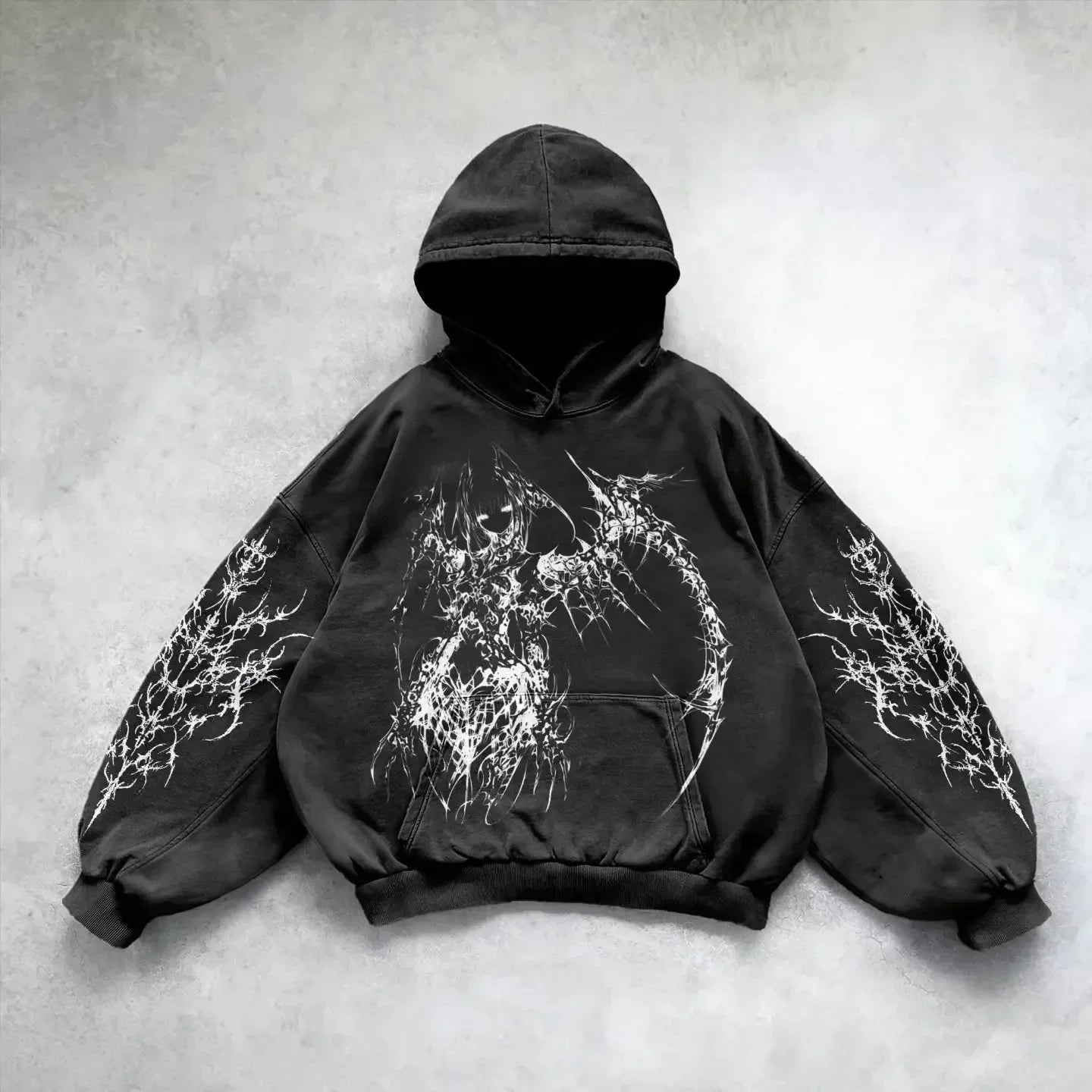 Gothic Graphic Oversized Hoodie