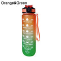 1L Motivational Water Bottle with Straw