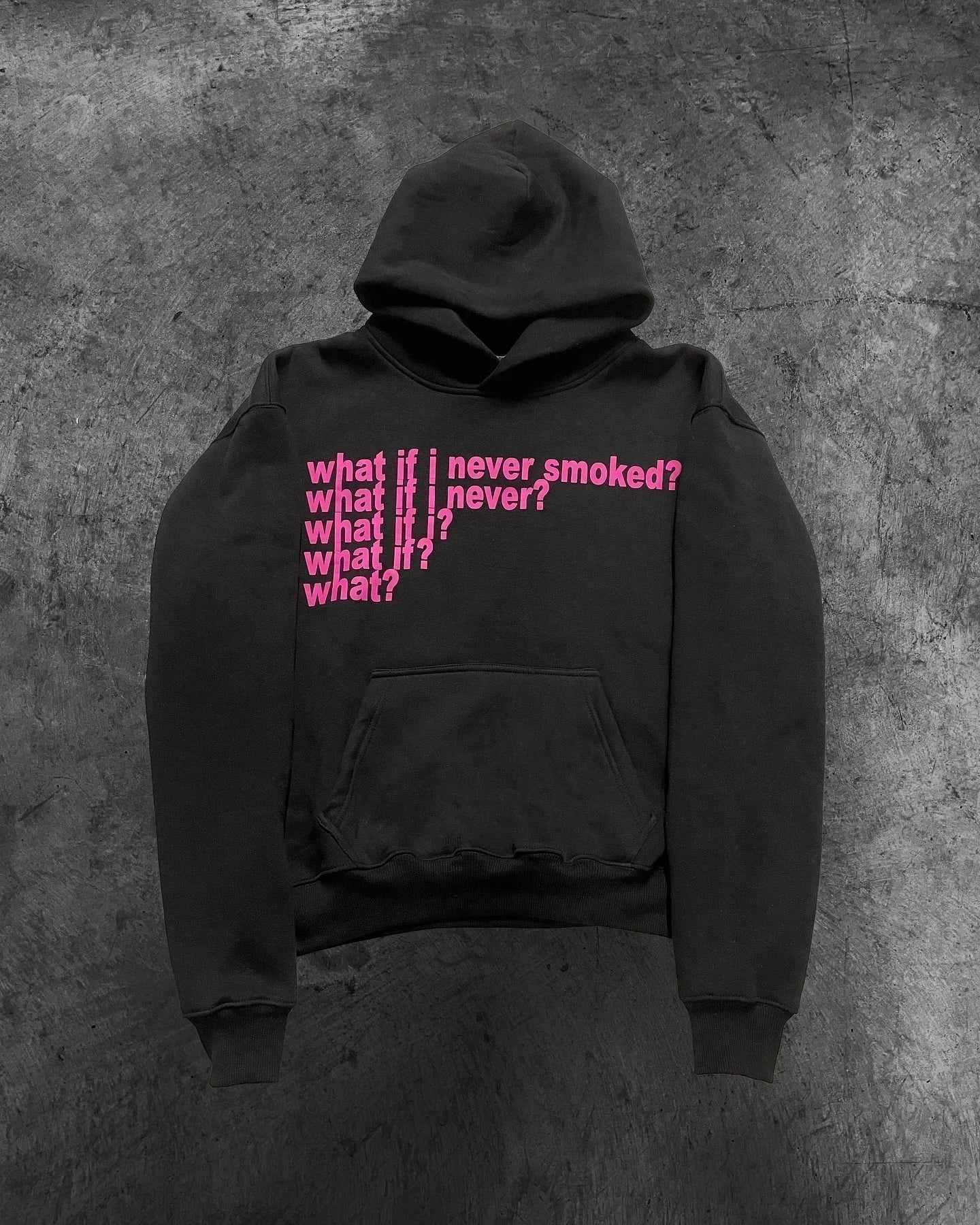 Grunge Graphic Zip-Up Hoodie