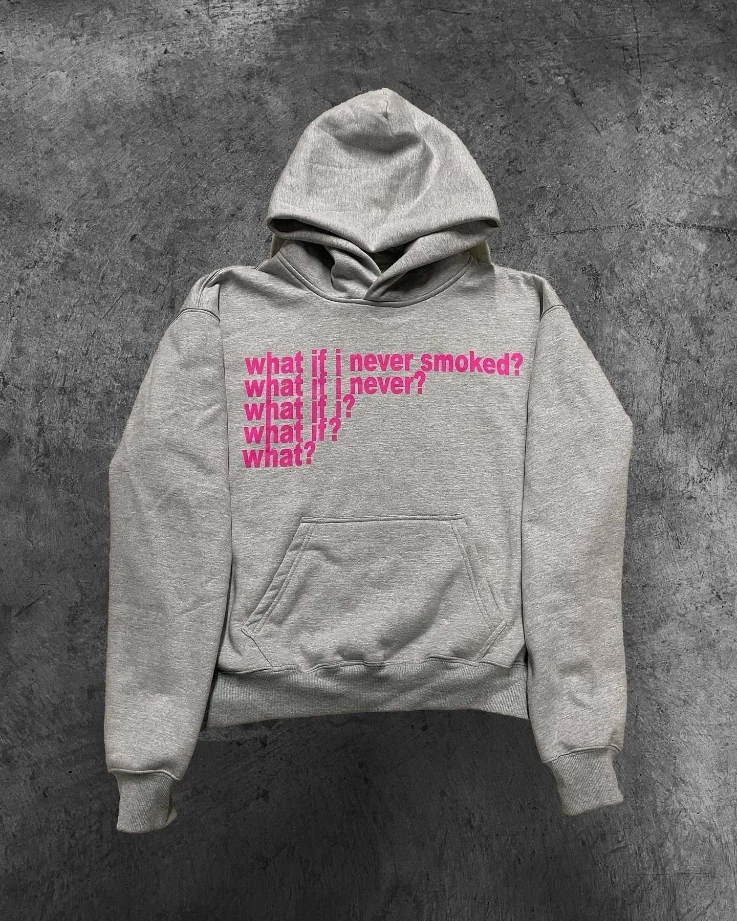 Grunge Graphic Zip-Up Hoodie