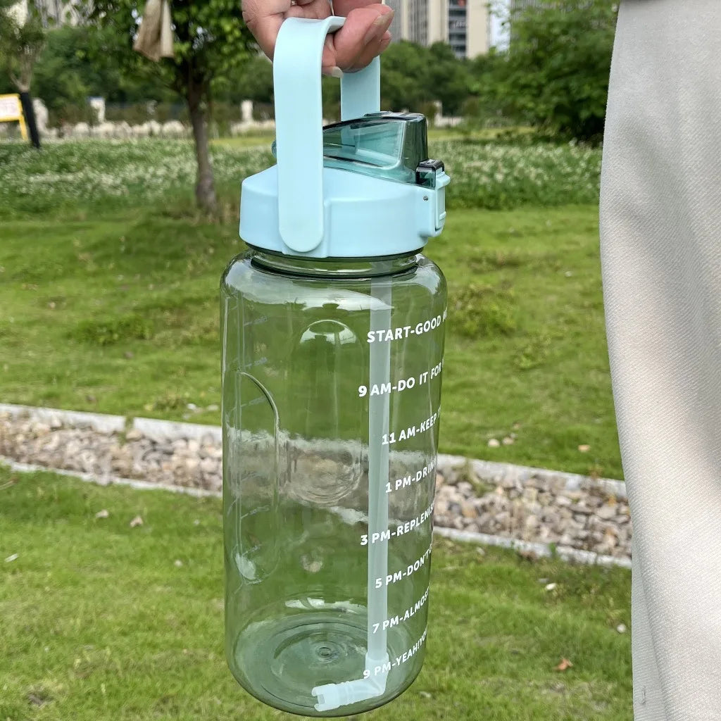 2L Motivational Water Bottle with Time Marker