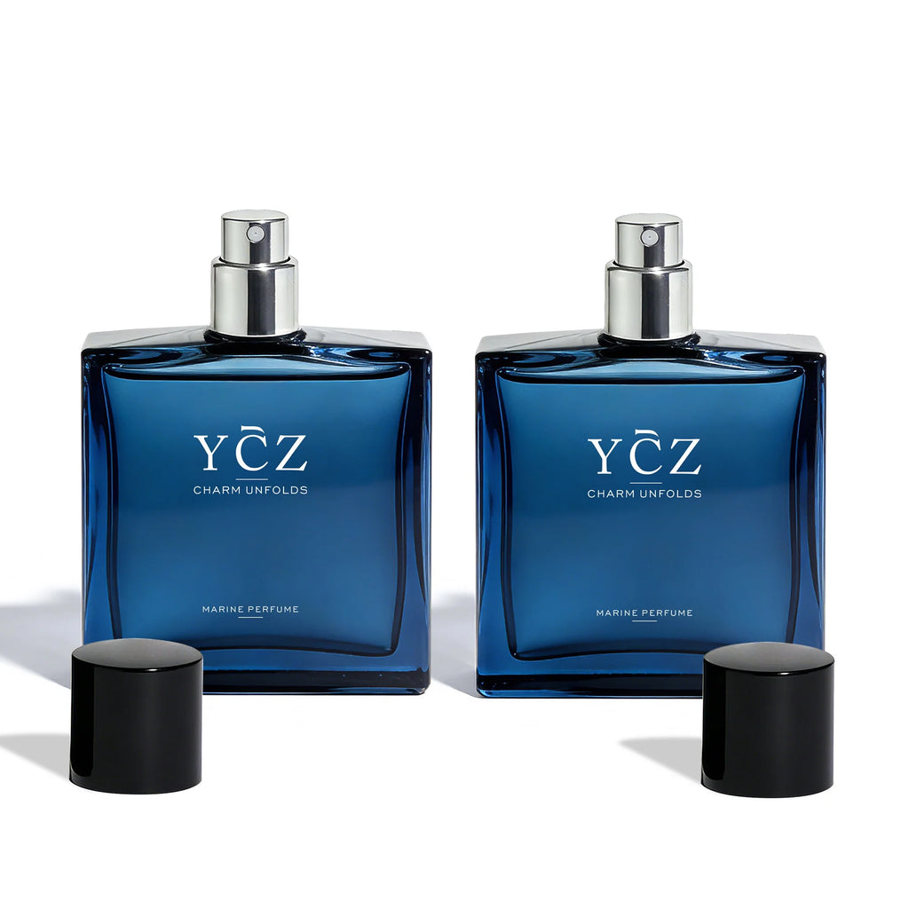 Charm Unfolds Men'S Cologne, Midnight Marine Eau De Parfum, Aromatic Marine and Oriental Woody Fragrance, 1.7 Fl Oz, 2 Count