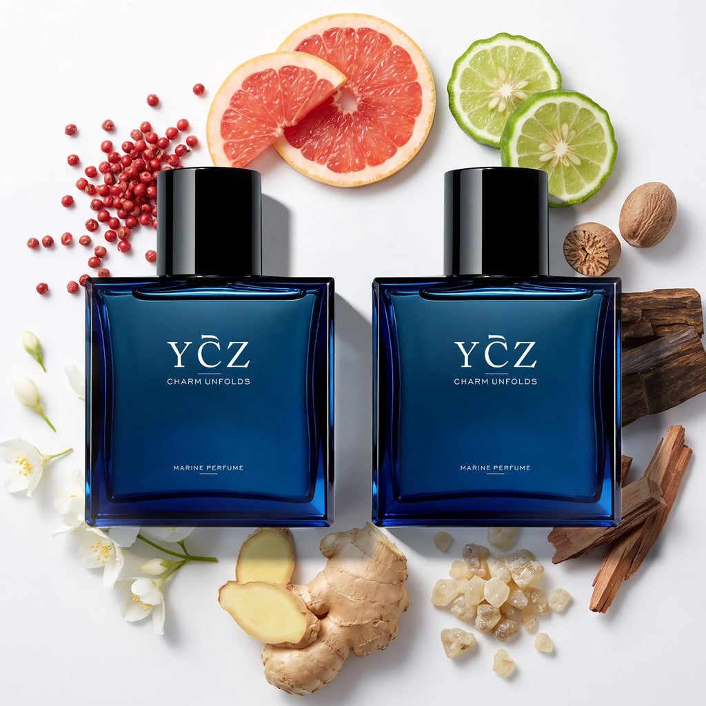 Charm Unfolds Men'S Cologne, Midnight Marine Eau De Parfum, Aromatic Marine and Oriental Woody Fragrance, 1.7 Fl Oz, 2 Count
